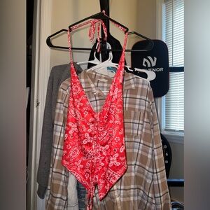 Shein western halter top